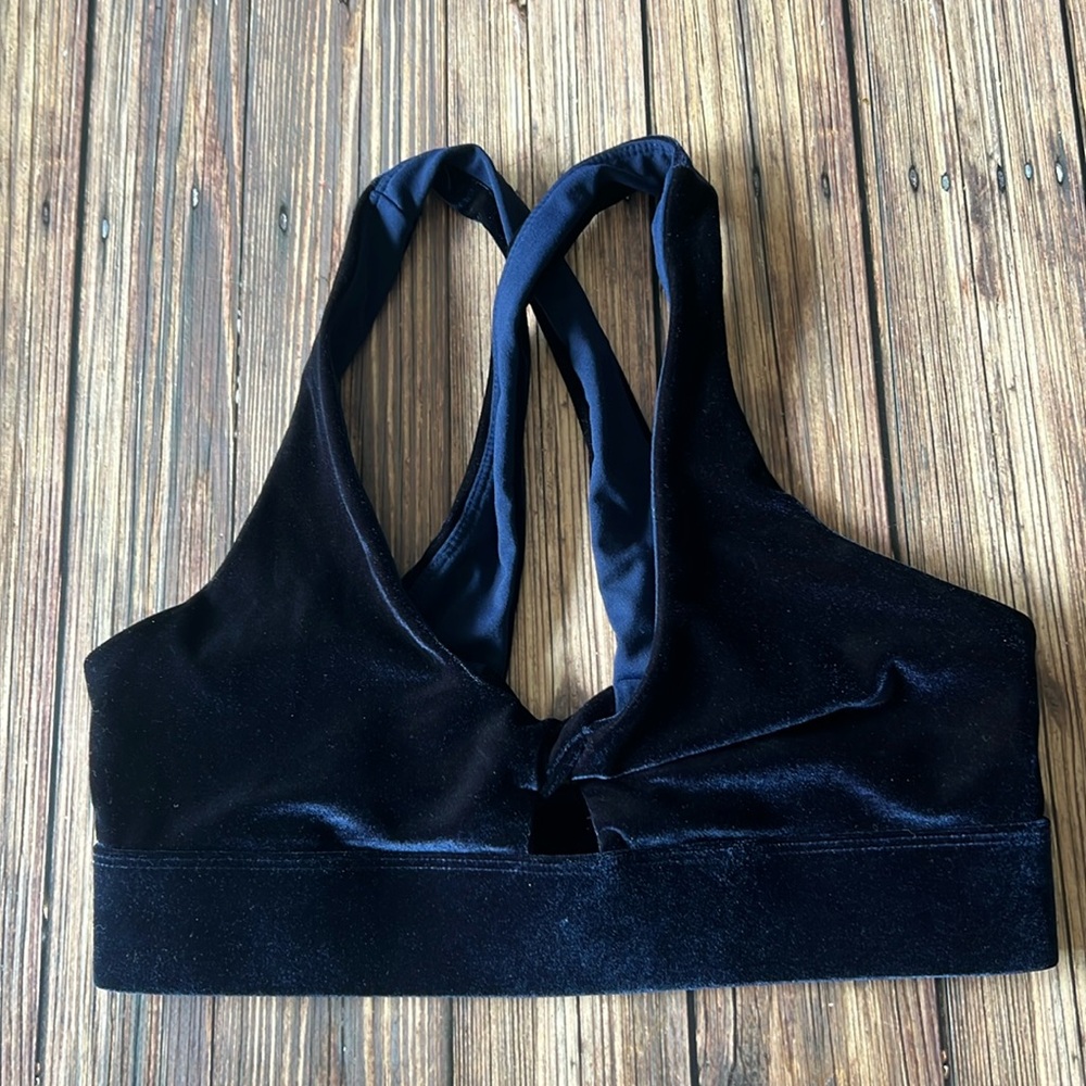 Fabletics Navy Blue Twist Cross Back Bra S